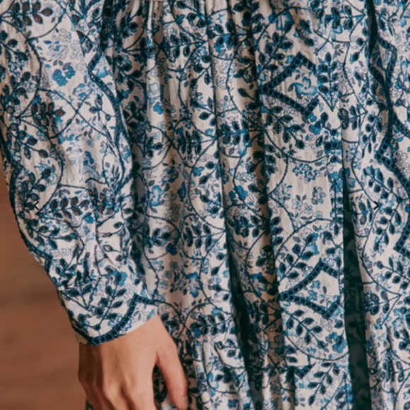 Sezane Yuliana Primrose Midi Dress NWT XL - Picture 5 of 10